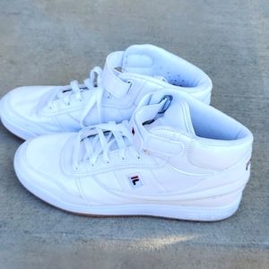 White High top FILA shoes